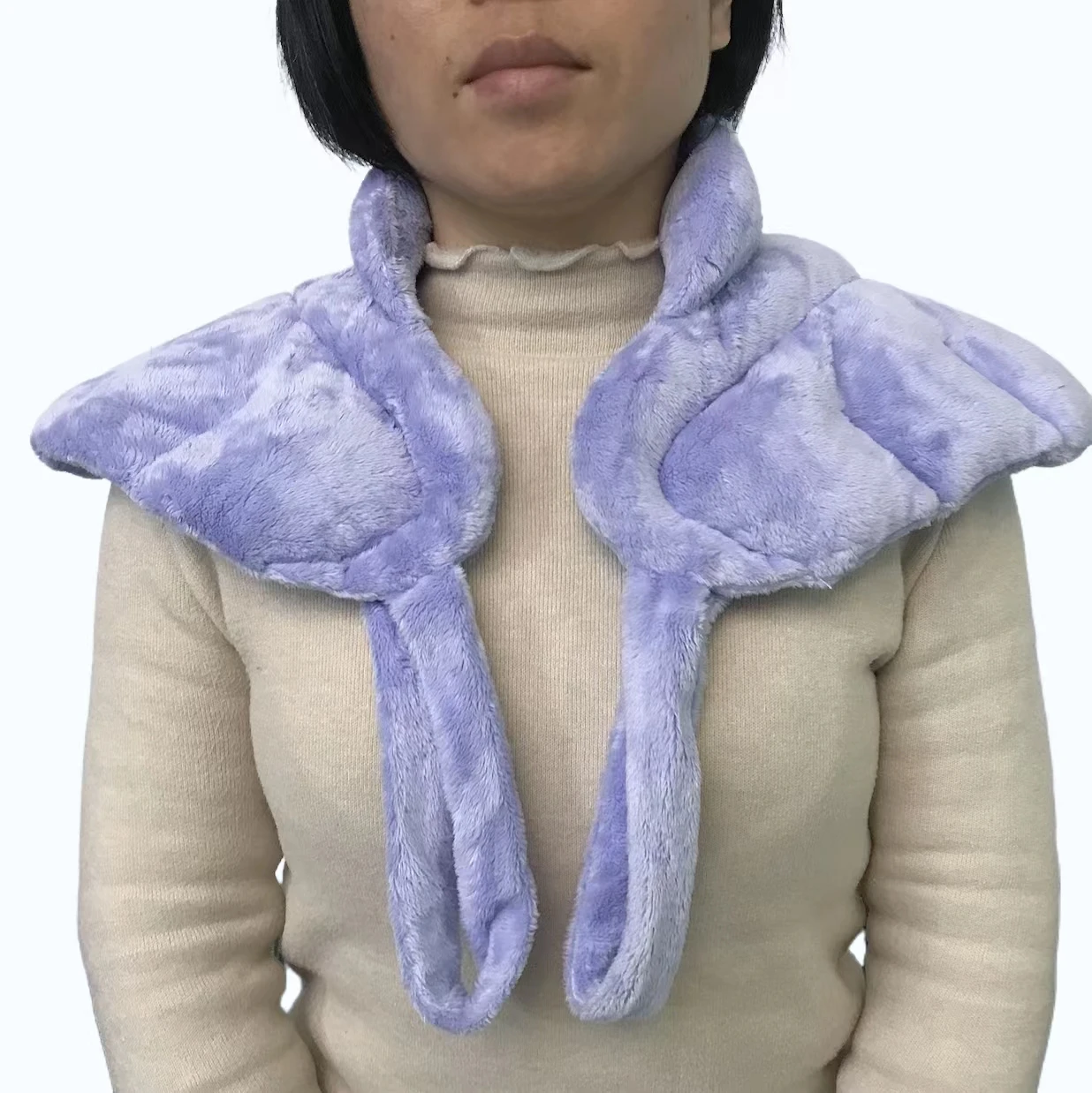 Heenlong Cotton Wheat Bag Neck Pillow to Keep Warm U-shaped Cervical Neck Pillow Flaxseed Filling Heating Bag