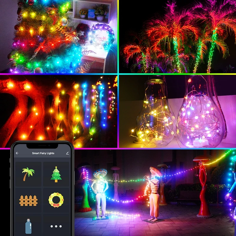 2021 новые светодиодные гирлянды BT цветная (RGB) светодиодная линейная гирлянда пульт дистанционного управления для вечеринки свадьбы рождества