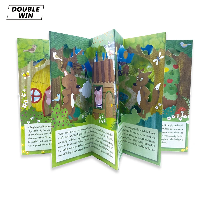 Custom Design 3d Pop Up Story Books for Kids English