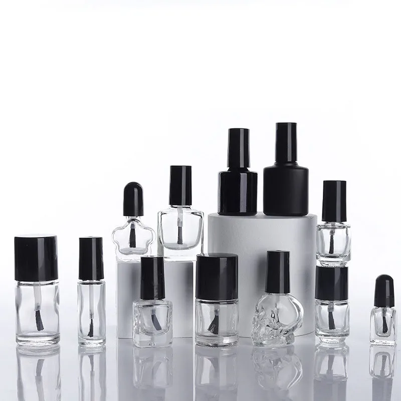wholesale empty luxury display bulk glass 5 15ml nail gel polish bottles kids with brush