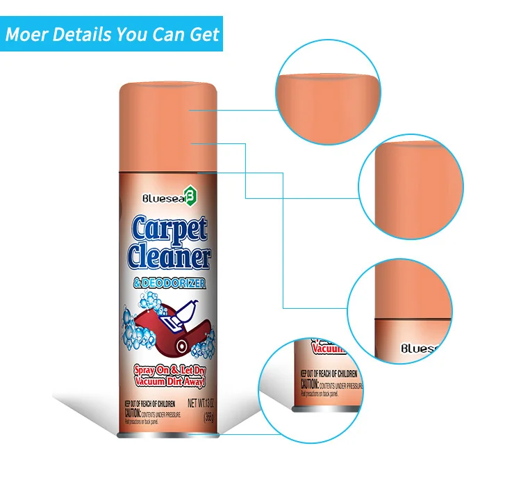 Fast effective carpet rug cleaner spray shampoo eco-friendly 300ml house carpet product foaming spray