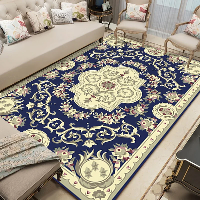 Royal Hotel Floor Carpet Living Room High Quality Beautiful Healthy Luxury Europe 100% Polyester Floral Rectangle Nonwoven