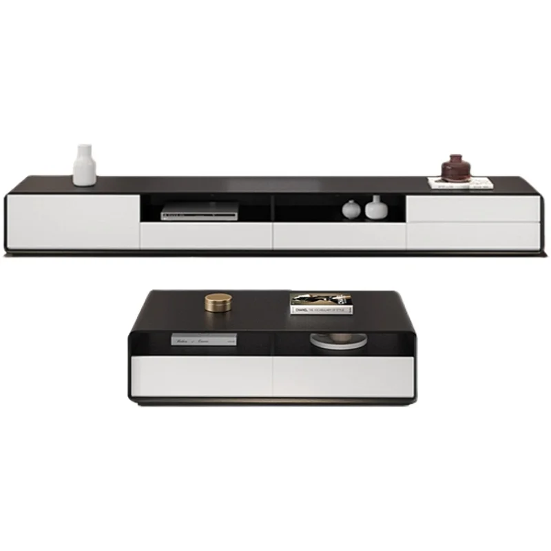 Практичный уникальный шкаф для хранения в гостиной минималистическом стиле подставка ТВ и журнальный