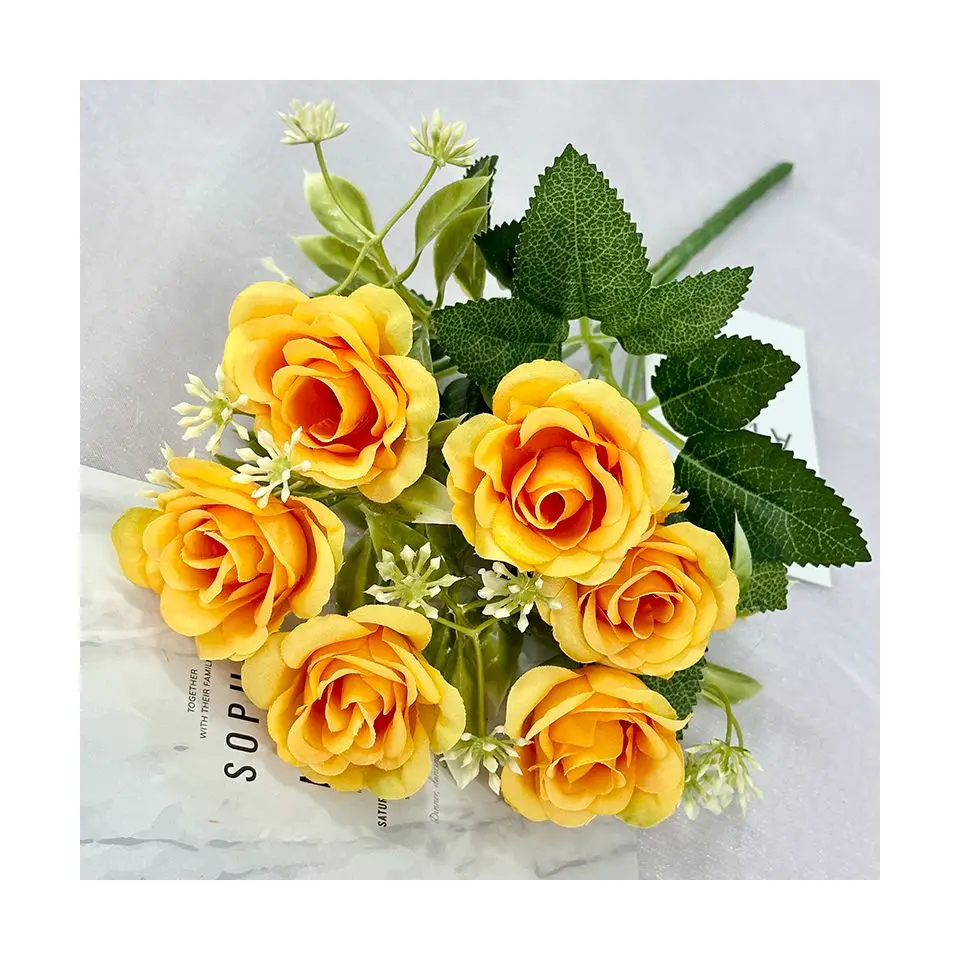 Factory Colorful Artificial Rosa Bunch Flower Rosas Flowers Wedding Red Floral Decoration