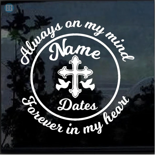 Anime Car Custom Die Cut Out LOGO Letter Top UV Weather Resist Window Transfer Vinyl Car Decals