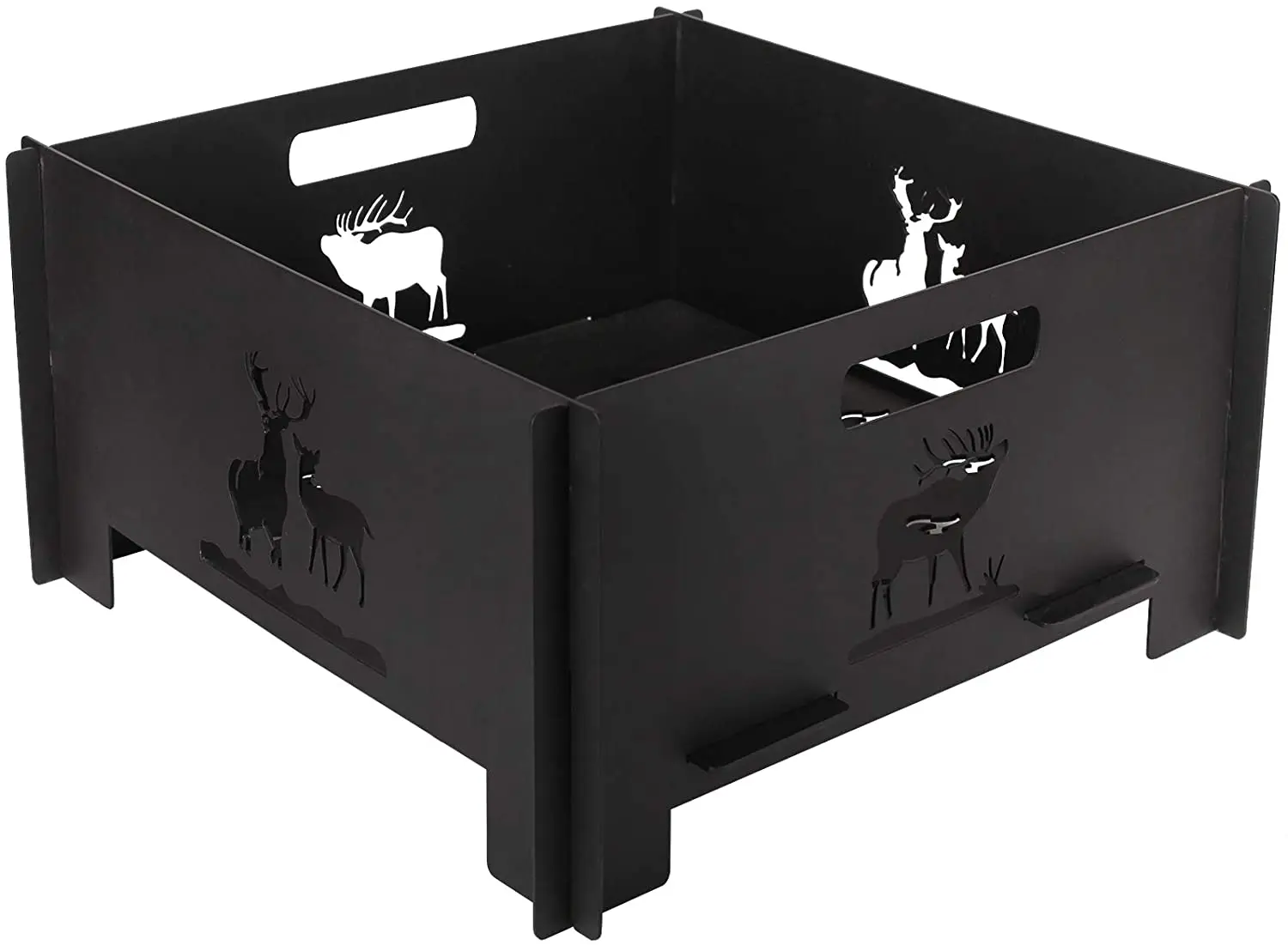 Factory wholesale 15.8 inch collapsible patio fire pit rings Outdoor camping wood burning metal fire pit liner