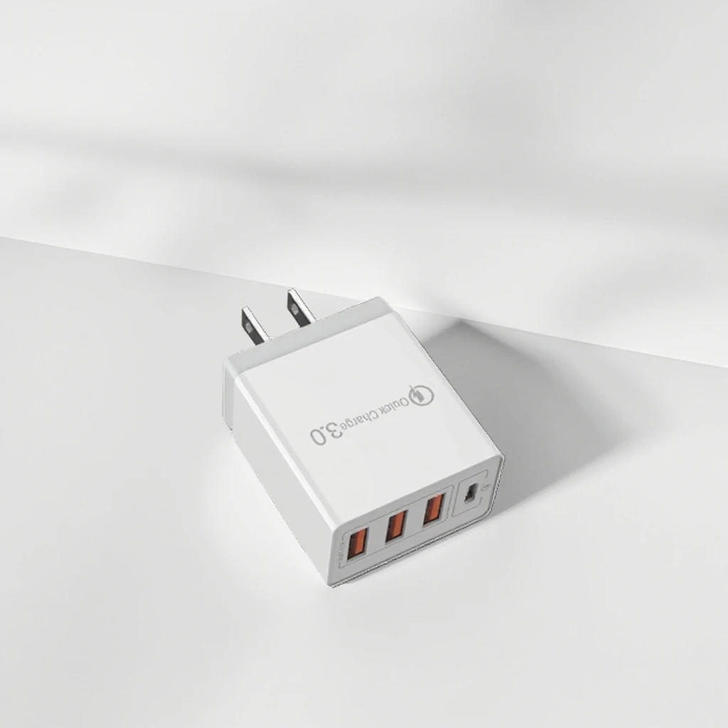 TKT оптовая продажа 32 Вт GaN быстрое зарядное устройство USB A C 3 порта настенное белый настраиваемый Цвет зарядные устройства iPhone электрические адаптеры