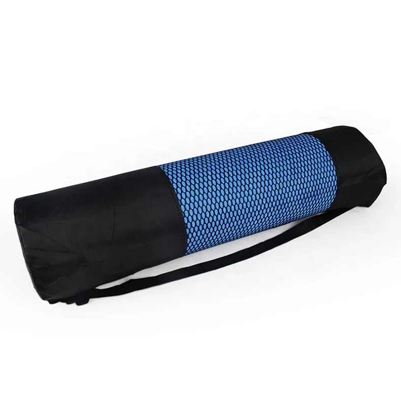 SANFAN Freely Adjustable Portable Storage Black TPE Yoga Mat Bag Mesh Bags Sport Gym PVC Material Breathable Rope Bags