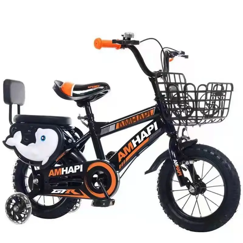 High carbon steel pedal bicycle for children/buggy with training wheels kids bicycle