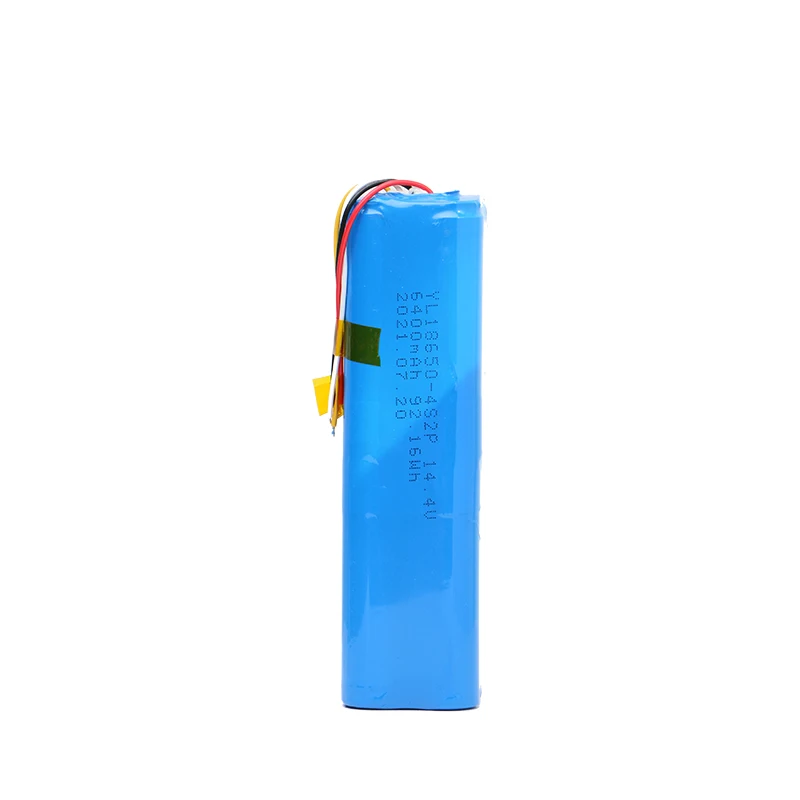 High quality lipo 18650 battery 4s2p 14.4volt  6400mah lithium 18650 battery pack