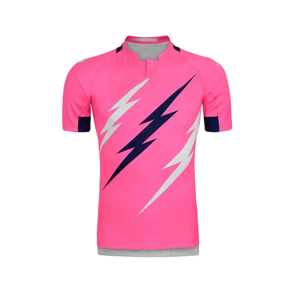 Custom plain Rugby jersey best quality breathable Anti-Bacterial sublimated Rugby jersey Softball jersey
