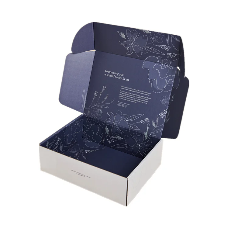 Custom luxury white magnet flap paper box flip top gift boxes with black ribbon closure paperboard folding packing box for gift