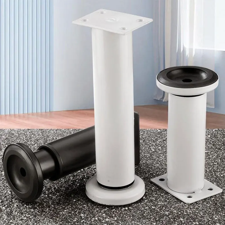 Adjustable Round Metal Furniture Replacement Legs Black Gold Corner Feet Stainless Steel Furniture Legs Feet Metal Cabinet Legs