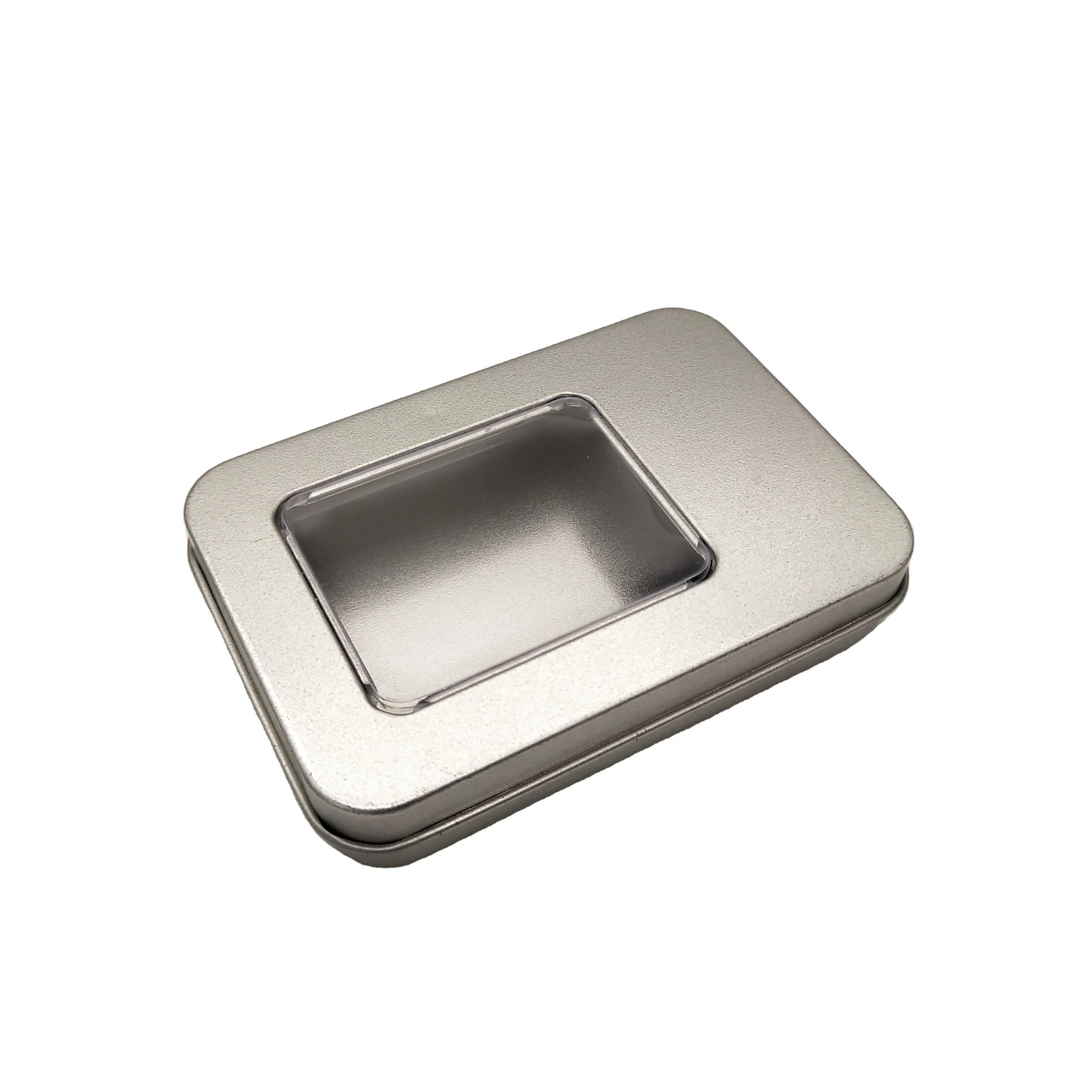 Custom Tin Box with Transparent Lid Mint Tin Box with Wholesale Factory Price