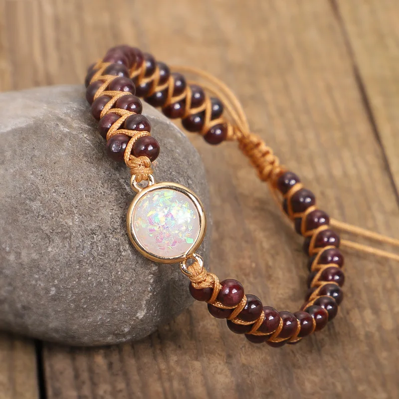  New Fashion High Quality Vintage Women Jewelry Natural Gemstone Stone Beads Macrame