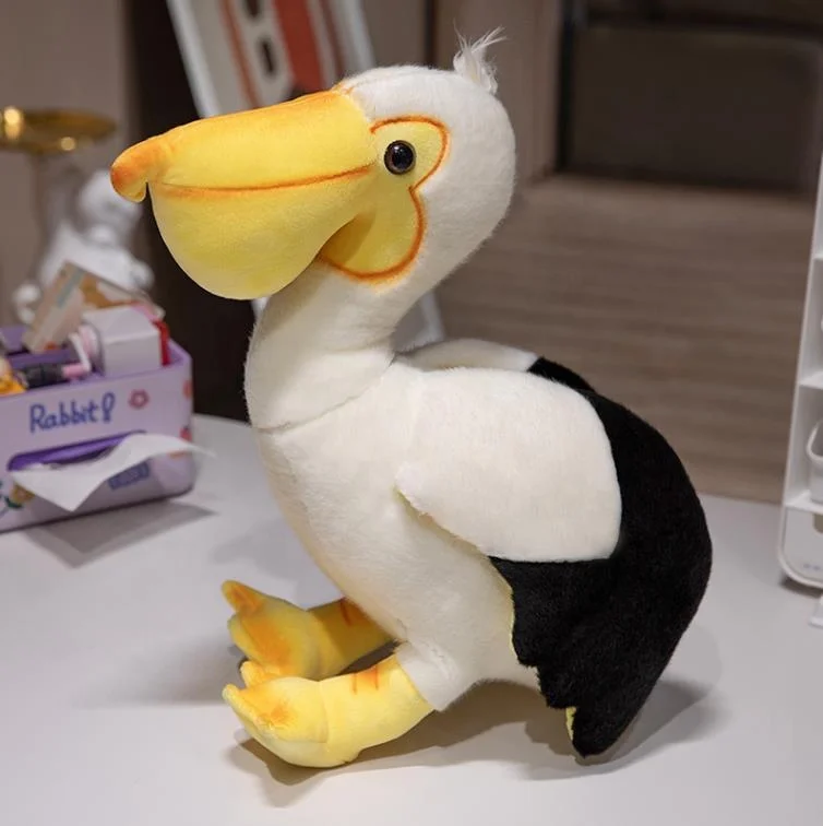 Forest Pelican Ostrich Vulture Soft Toy Lifelike Bird Plush Animal Toys Cute Bird Plushie Gifts