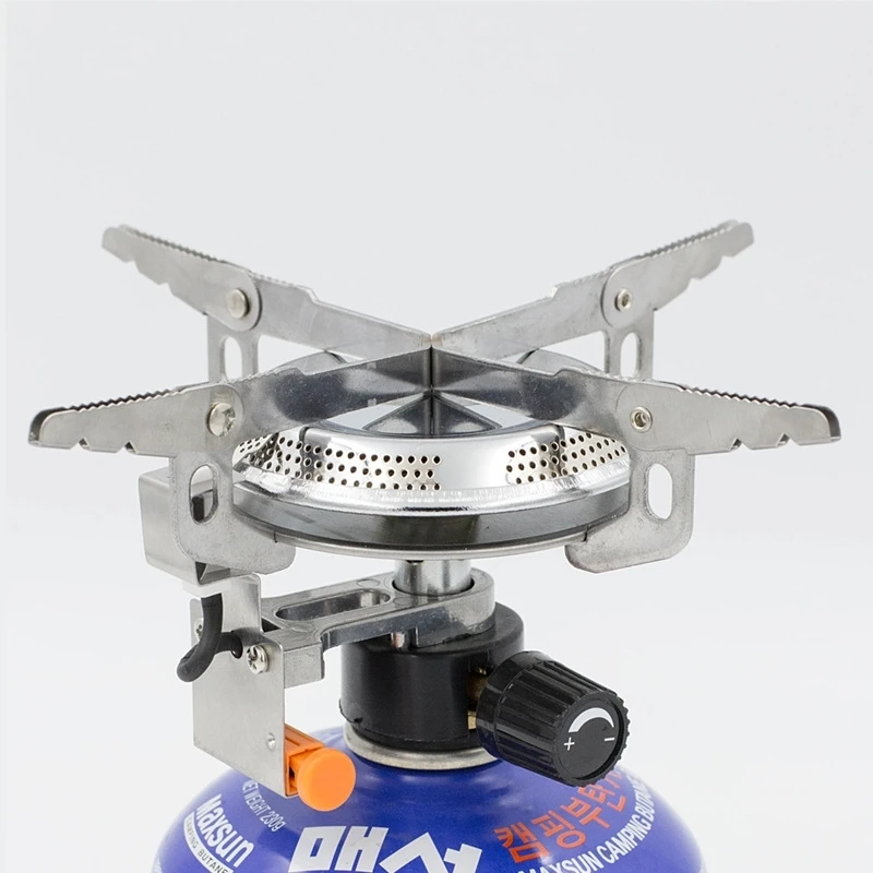 Outdoor camping integrated  portable gas stove head 3500W foldable electronic ignition disc camping stove