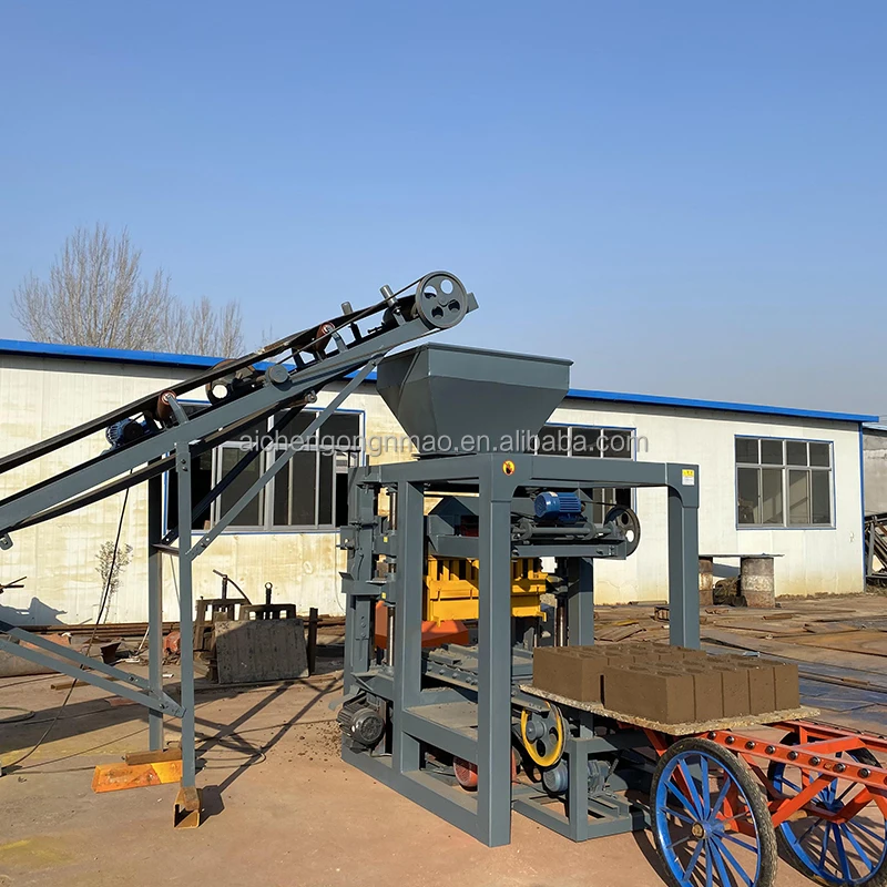 Aichen Manufacturer of QT4-26 fully automatic semi-automatic non burning cement hollow solid color block machine