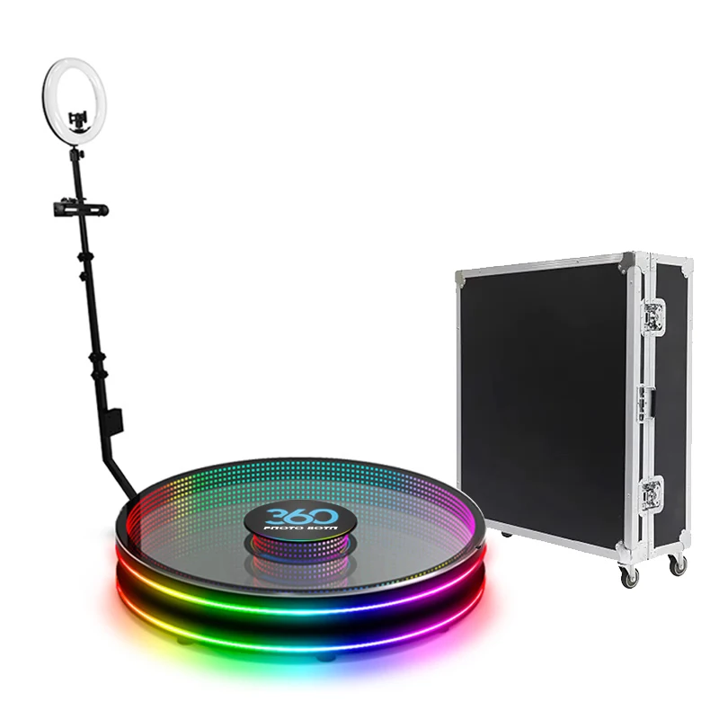 Factory Shipping 360 Photo Booth for Sale in China Portable With Ring Light With Logo Professional Lighting Photo Booth 360