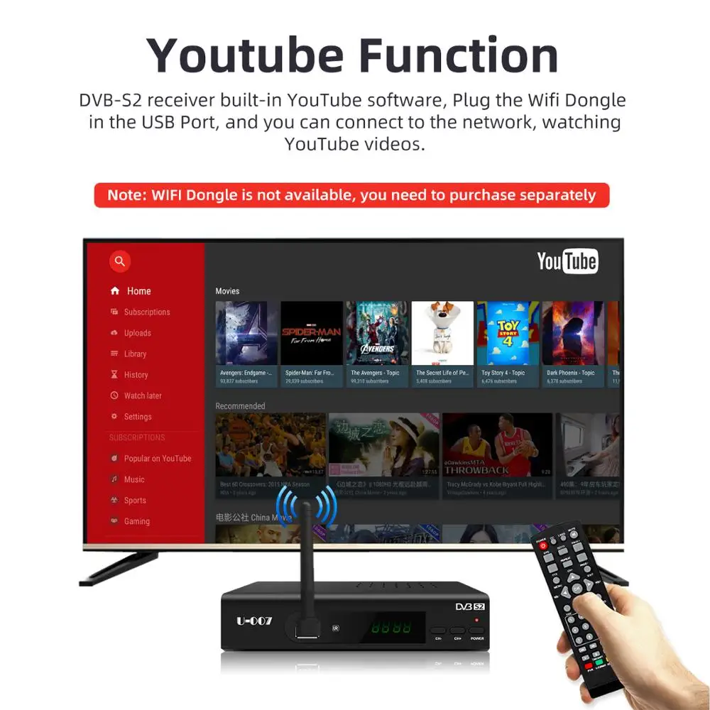 JUNUO Профессиональный Оптовая продажа U007 цифровой рекордер производитель DVB S2 приемник телеприставка