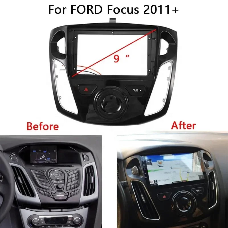 For Ford Focus 2012-2017 Car Radio Fascia Fit Stereo Installation Panel Dash Mounting Kit Cover DVD Audio Frame