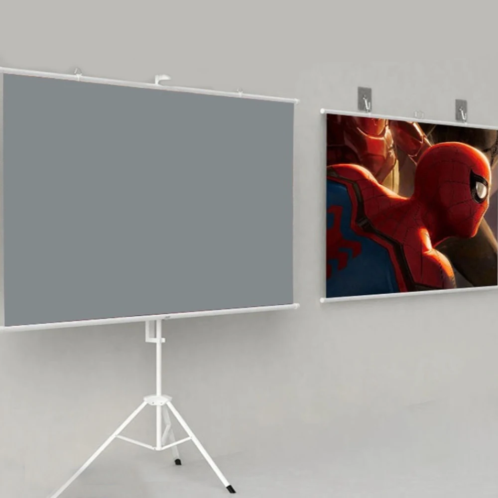 Wholesale 120 inch Large Screen Outdoor Portable Foldable Tripod Projection Screen Hard Metal Material