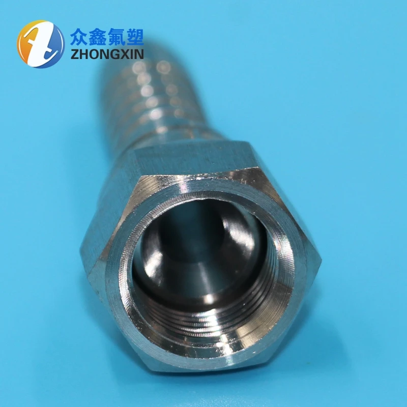 JIC metric straight female swaged hose fittings two pieces thread swivel crimped hydraulic fittings