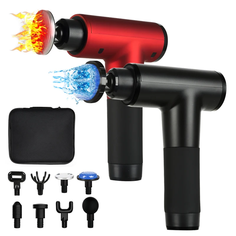 2022 New Model 20 Speeds 2600mAh Lithium Battery Body Muscle Arm Percussion Massage Gun with 8 massage heads