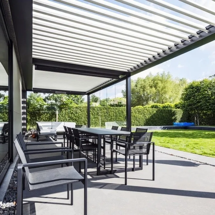 CLEARVIEW Motorized aluminum 6x4 profiles for pergolas para exterior awning kits waterproof Aluminum Pergola for house