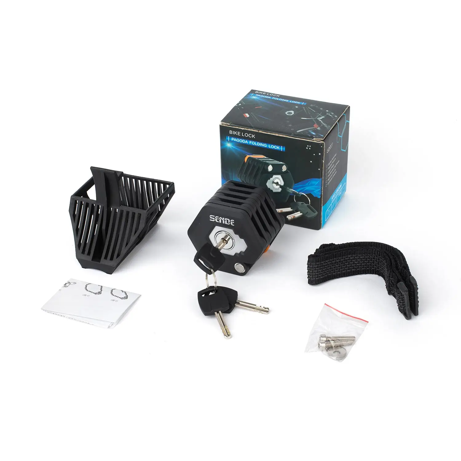 SENDE SDZ01 MINI Bicycle Locks Bike Chain bike lock Mountain bike lock with bracket bicycle accessories