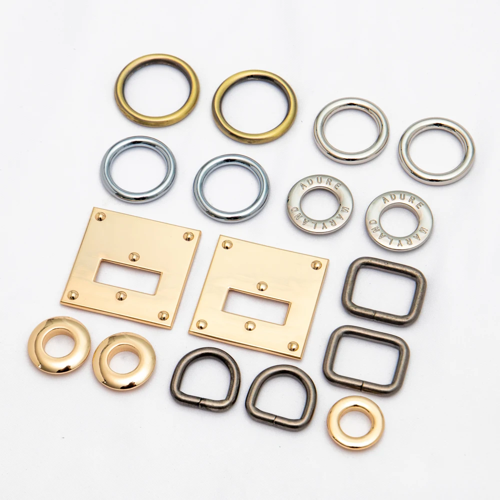 OEM ODM Bag Parts Handbag Metal Logo Plate Brand Logo Metal Bag Labels Custom Metal Logo bag accessories for purse