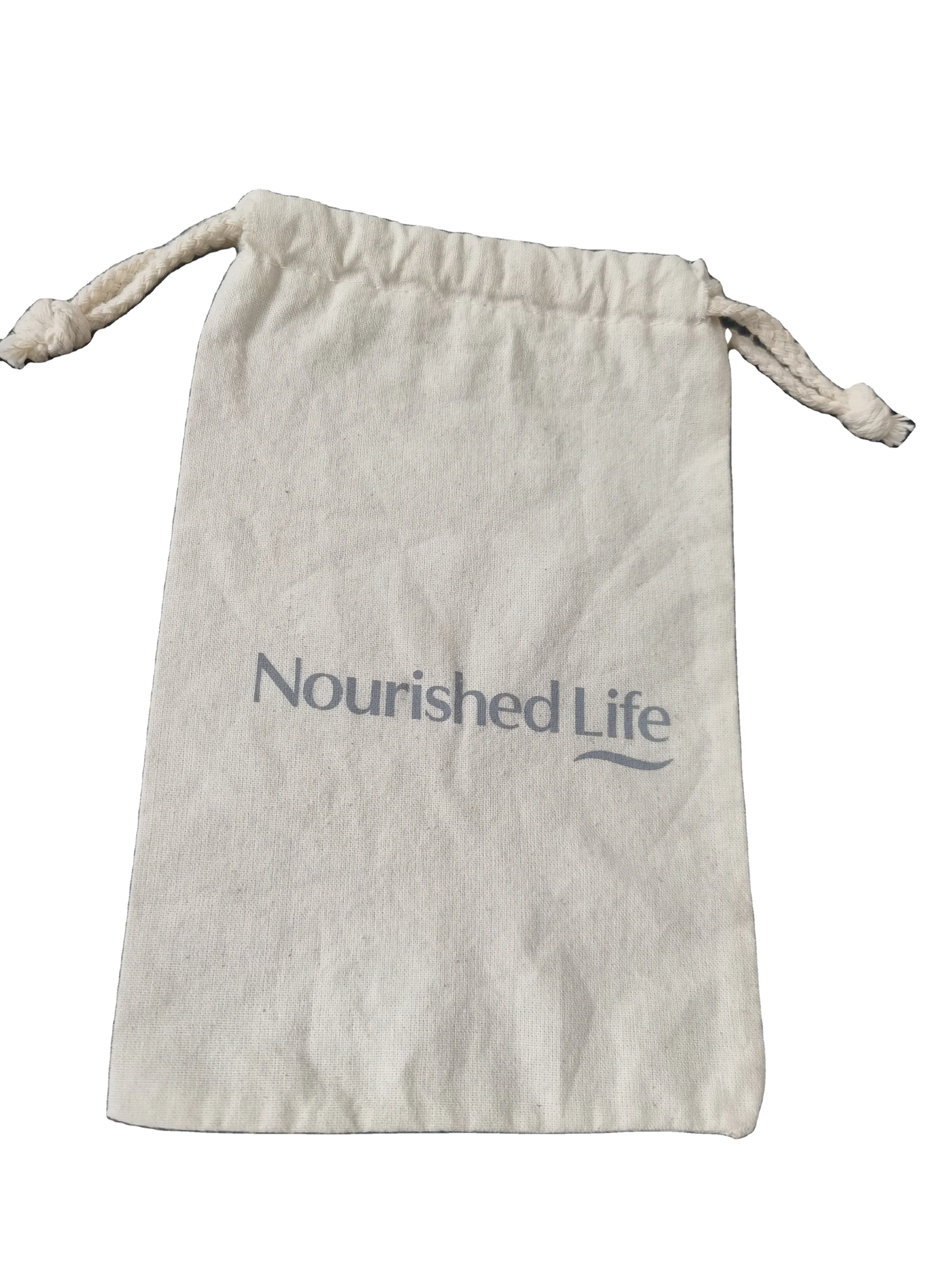 Factory Price White Beige Muslin Cotton Drawstring duster Pouch Shoe Bag Cotton Canvas Storage Dust Shoe Bag with Drawstring