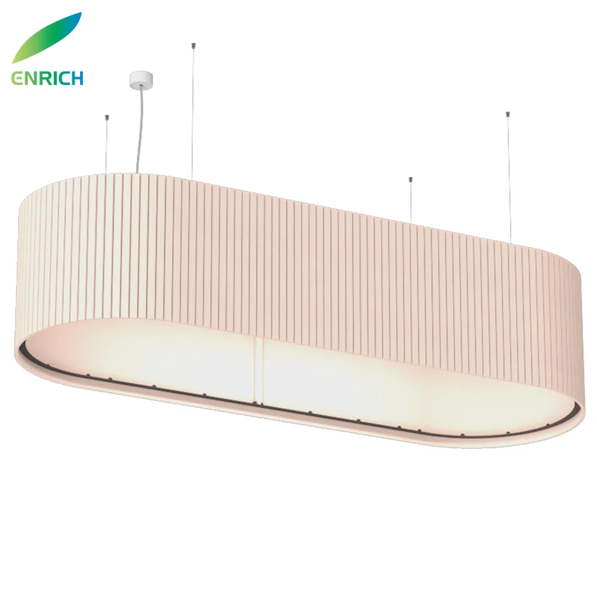 high end office modern design with acoustic blade sound absorption function DALI dimming led pendant light