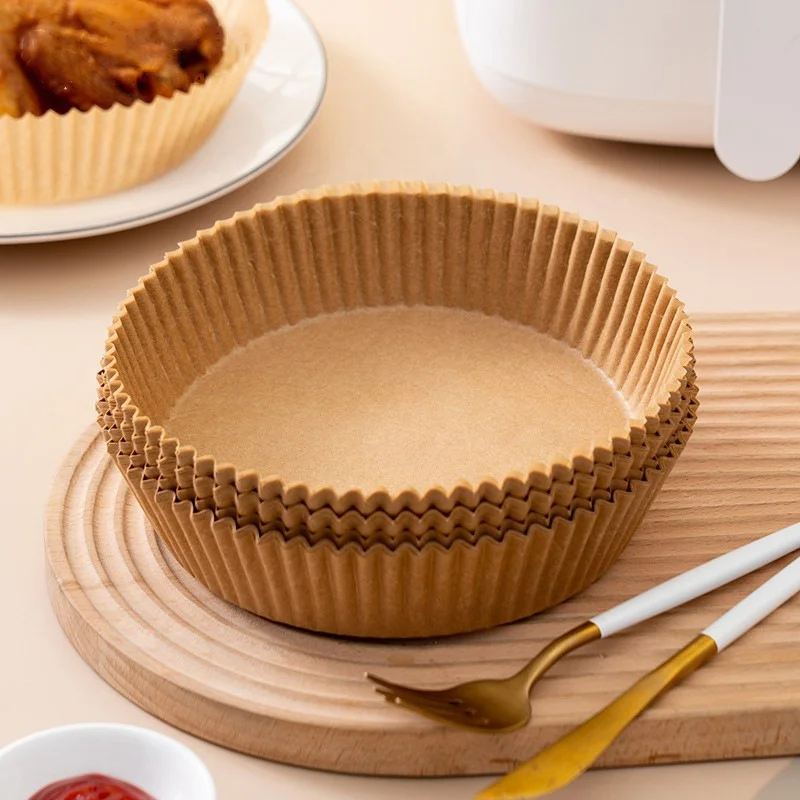 New 100Pcs 6.3 Inch Disposable Round Non-Stick Air Fryer Paper Liner