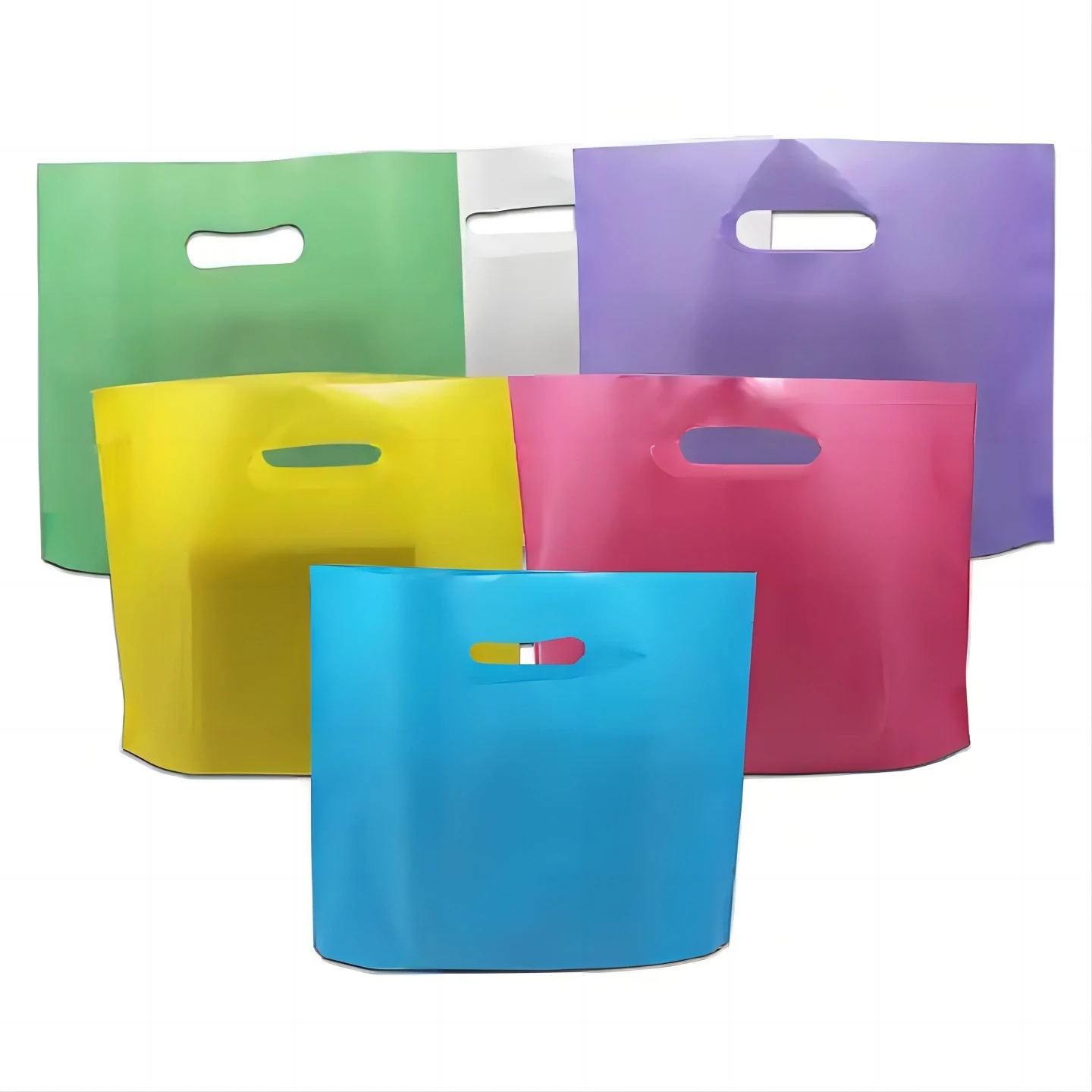 Cheap Wholesale Customized Hdpe Shopping Packaging Thank You Die Cut Handle T-shirt Plastic Bag