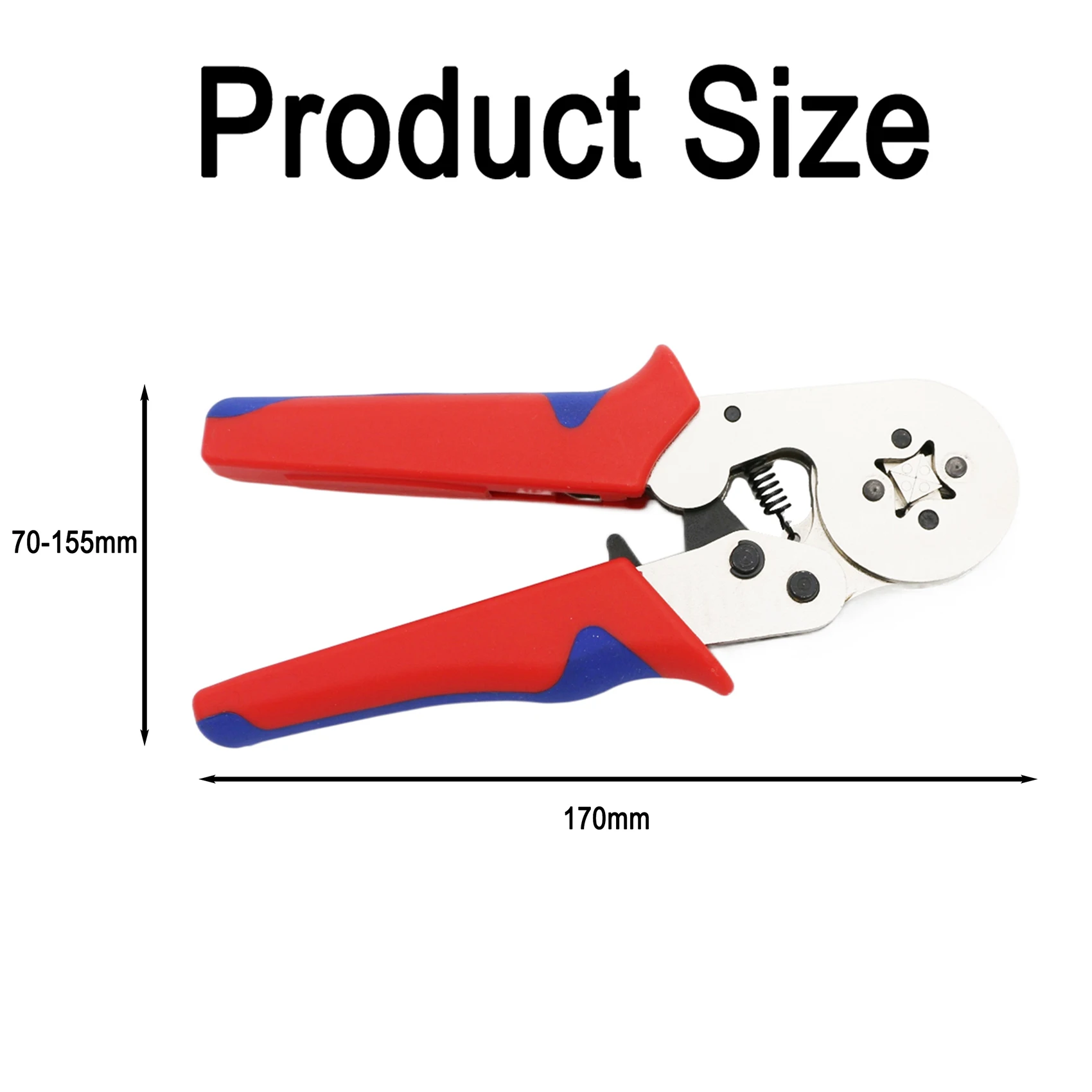 SUGETOOLS Ferrule Crimping Tool 0.25-10mm Awg 23-7 Self-Adjustable Ratchet Crimp Plier