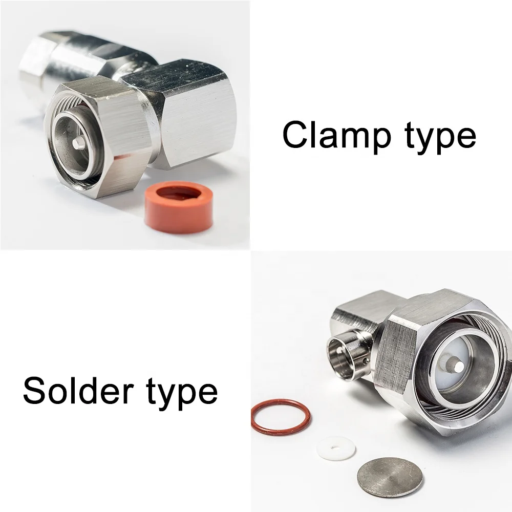 Raynool Low PIM 4.3/10 for RG402, TFT402 solder pin captive type clamp type  straight right angle  RF Connector