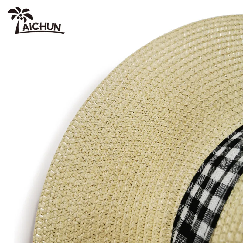 Летняя модная мужская британская джазовая соломенная шляпа, шляпа для отдыха на природе
