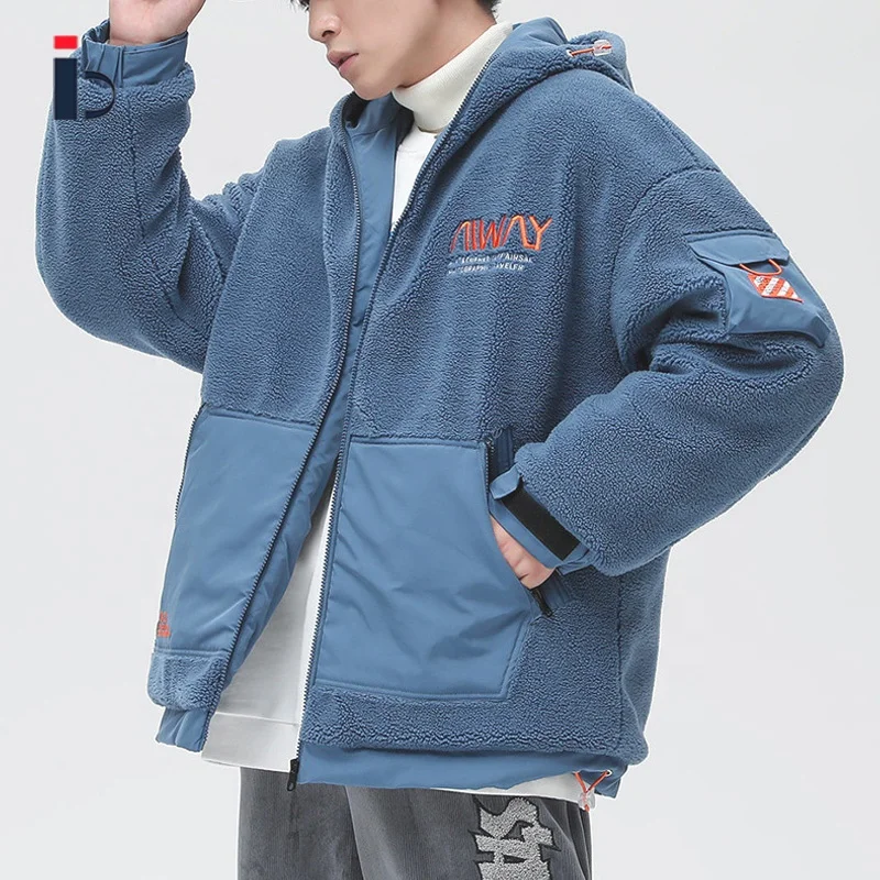 Trending Selections Autumn And Winter Betteractive Fashion New Shake Grain Fleece Thickened Men Young Trend Hooded Warm Coat