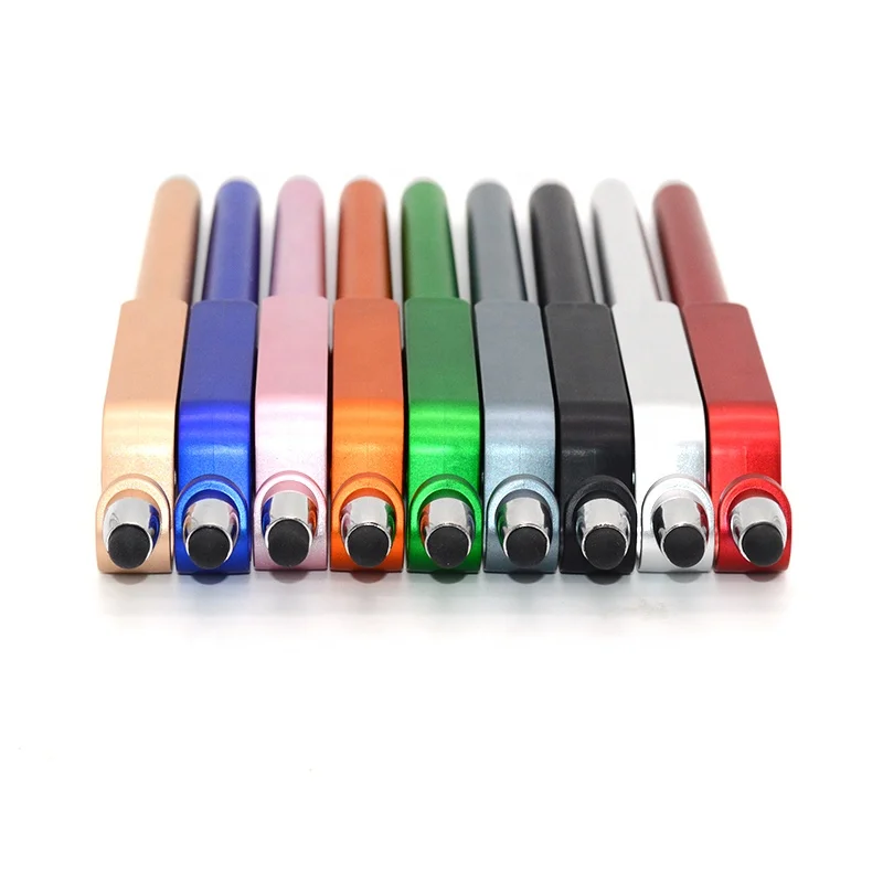 custom logo plastic multi function mobile holder active stylus pens for touch screen