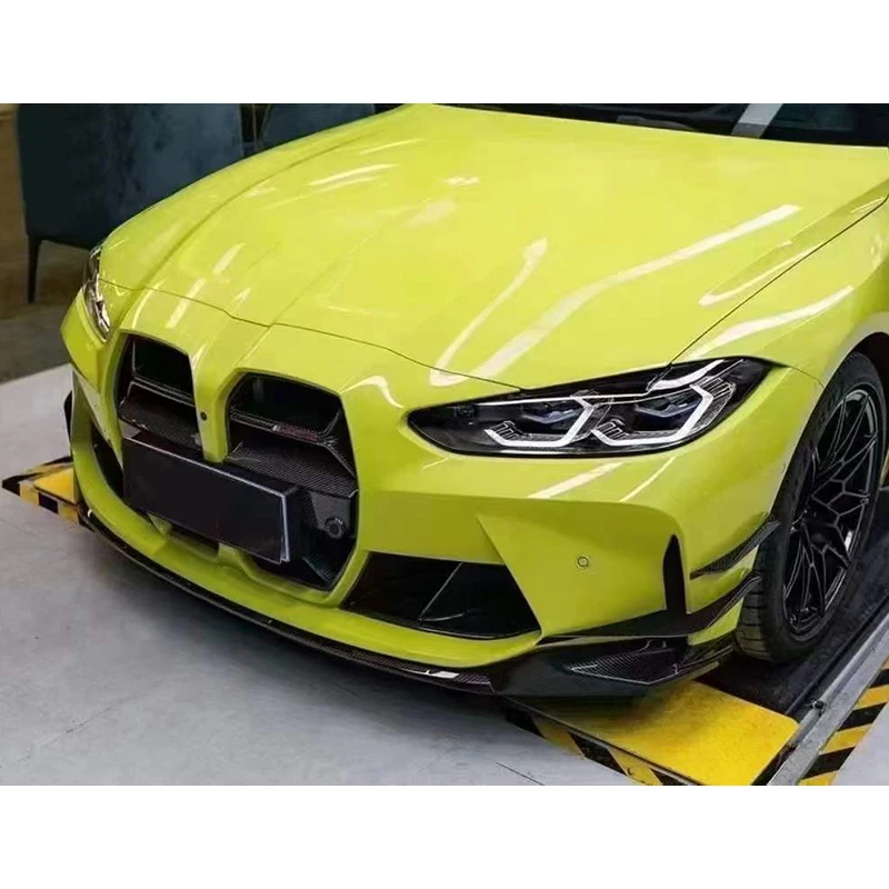 Новое поступление стильные боковые разветвители для BMW G80 G82 G83 M3 M4 2021 + 100 сухое углеродное волокно передний бампер