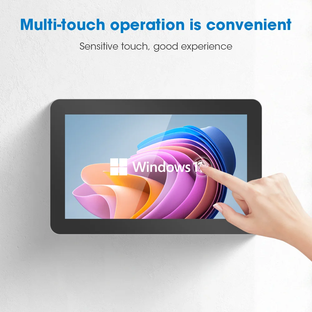 13.3 Inch Aluminum Capacitive Touch Screen Kiosk Rs232 Embedded/wall Mount All In One Full Hd Industrial Computer Panel Pc