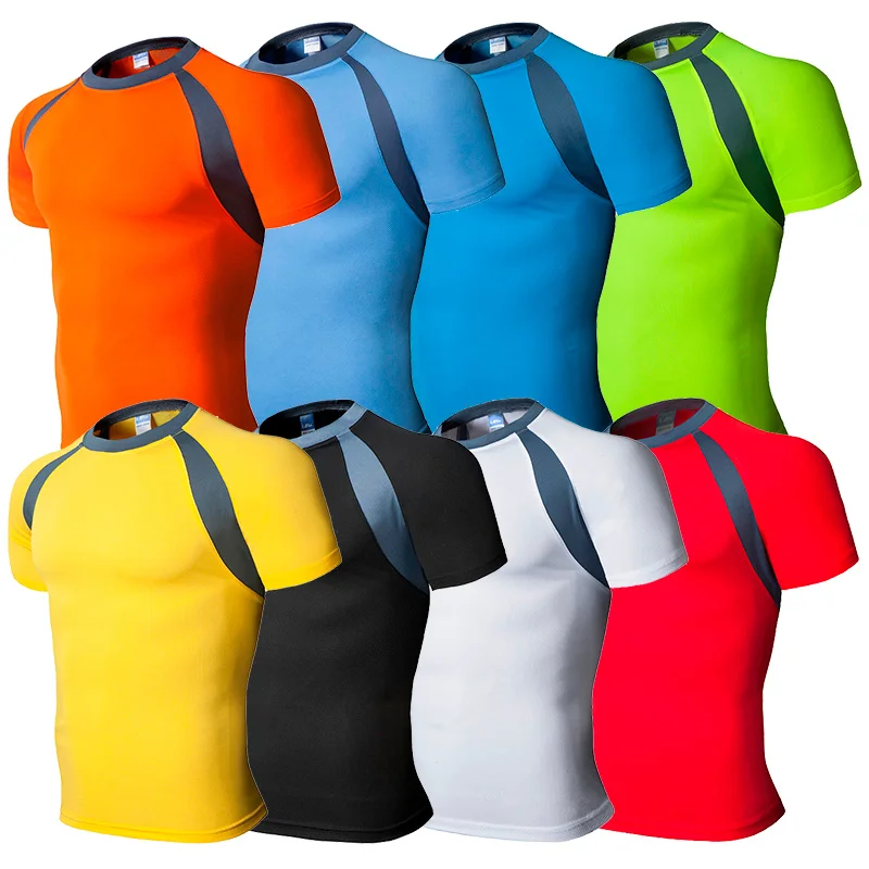 High Quality Gym Designer Spandex Quick Dry Fitness Tops Training Clothes Running T Shirt