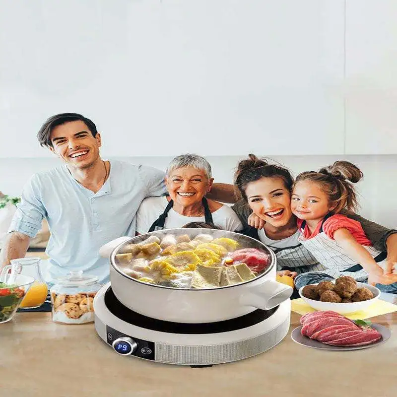 Household Explosion Ceramic Cooktop Electromagnetic Stove Intelligent Round Electric Flame Furnace Electric Ceramic
