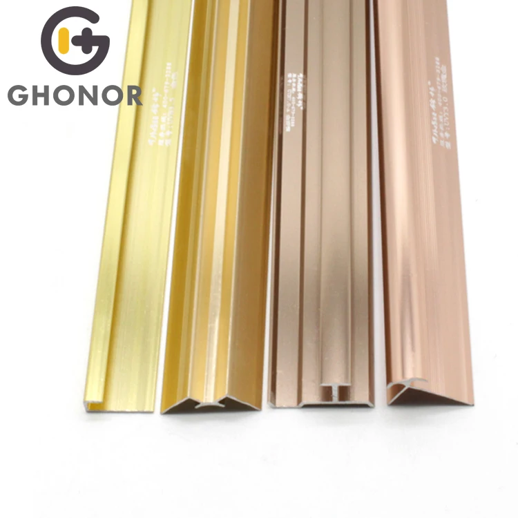 Interior Tile Aluminium Edge Profile Wood Mdf Internal External Corner Metal Trim for Wood Panel Plywood Tile