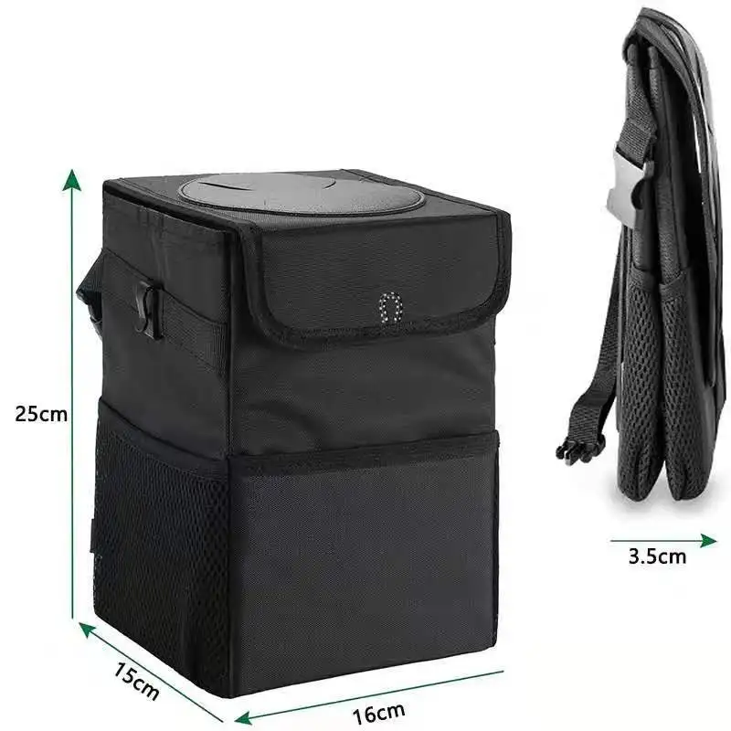 Wholesale car seat storage bag oxford foldable waterproof & leakproof dustbin multifunctional Car garbage bag