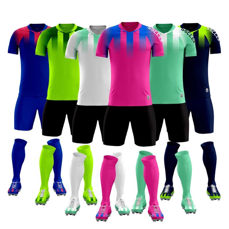 Football Jerseys Men Blank Soccer Jerseys Set Football Shirts Boys Soccer Uniforms soccer wear