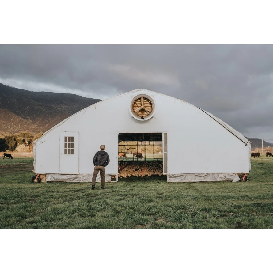 Mobile broiler House structures breeding greenhouse solar-powered robot chicken coop house poultry farm