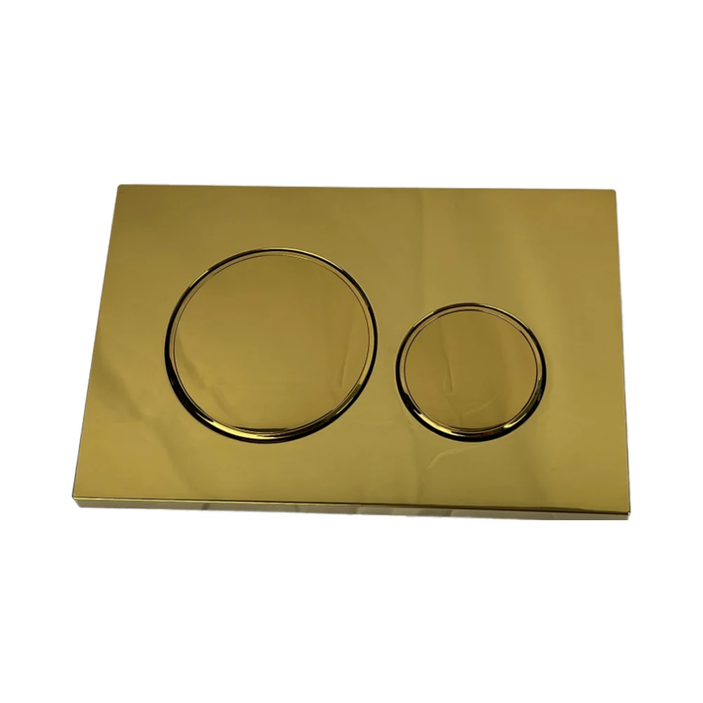 Custom chrome hidden tank and flush button board bathroom toilet flush board