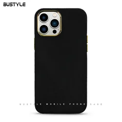 Unique suede Leather Phone Cover with camera metal frame i phone 13 cases for iPhone 13 12 11 velour Fabric Leather Phone Case